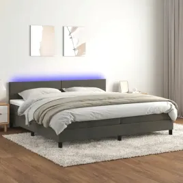 vidaxl-lozko-kontynentalne-z-materacem-i-led-szary-aksamit-200x200cm