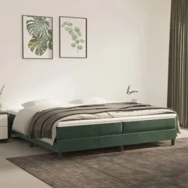 vidaxl-lozko-kontynentalne-z-materacem-zielone-aksamit-200x200-cm