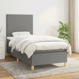 vidaxl-lozko-kontynentalne-z-materacem-ciemnoszara-tkanina-100x200-cm