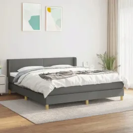 vidaxl-lozko-kontynentalne-z-materacem-ciemnoszara-tkanina-180x200-cm