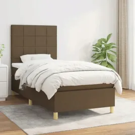 vidaxl-lozko-kontynentalne-z-materacem-brazowe-tkanina-100x200-cm