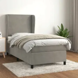 vidaxl-lozko-kontynentalne-z-materacem-jasnoszare-aksamit-100x200cm