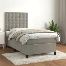 vidaxl-lozko-kontynentalne-z-materacem-jasnoszare-aksamit-90x200-cm