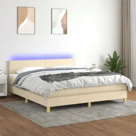 vidaxl-lozko-kontynentalne-z-materacem-kremowe-160x200-cm-tkanina
