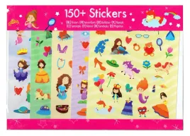 naklejki-bajkowe-ksiezniczki-jednorozce-syrenki-150-sztuk-5-arkuszy