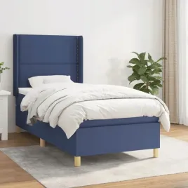 vidaxl-lozko-kontynentalne-z-materacem-niebieskie-tkanina-90x190-cm