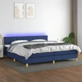 vidaxl-lozko-kontynentalne-z-materacem-niebieskie-200x200-cm-tkanina