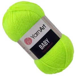 wloczka-yarnart-baby-100percent-akryl-50g-ultra-zolty-zielony-neonowy-8232