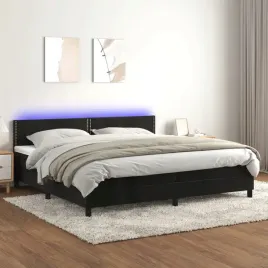 vidaxl-lozko-kontynentalne-z-materacem-i-led-czarny-aksamit-200x200cm