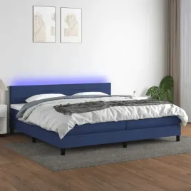 vidaxl-lozko-kontynentalne-z-materacem-niebieskie-200x200-cm-tkanina