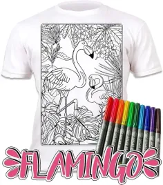 koszulka-do-malowania-flamingi-t-shirt-10-zmywalne-markery-7-8-lat