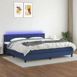 vidaxl-lozko-kontynentalne-z-materacem-niebieskie-200x200-cm-tkanina