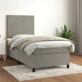 vidaxl-lozko-kontynentalne-z-materacem-jasnoszare-aksamit-100x200cm
