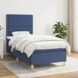 vidaxl-lozko-kontynentalne-z-materacem-niebieskie-tkanina-90x190-cm