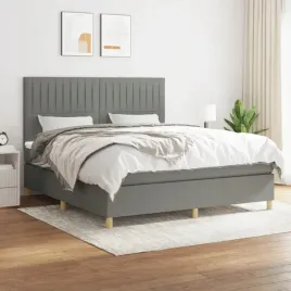 vidaxl-lozko-kontynentalne-z-materacem-ciemnoszara-tkanina-180x200-cm