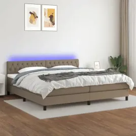 vidaxl-lozko-kontynentalne-z-materacem-taupe-200-x-200-cm-tkanina
