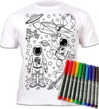 koszulka-do-malowania-kosmos-t-shirt-10-zmywalne-markery-5-6-lat-stan-nowy