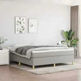 vidaxl-lozko-kontynentalne-z-materacem-jasnoszare-tkanina-160x200-cm