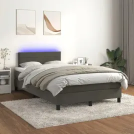 vidaxl-lozko-kontynentalne-z-materacem-i-led-szary-aksamit-120x200cm