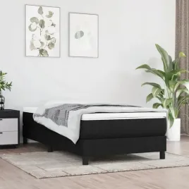 vidaxl-lozko-kontynentalne-z-materacem-czarne-tkanina-80x200-cm