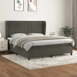 vidaxl-lozko-kontynentalne-z-materacem-ciemnoszare-180x200cm-aksamit