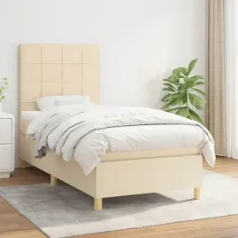 vidaxl-lozko-kontynentalne-z-materacem-kremowe-tkanina-100x200-cm