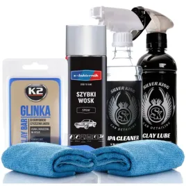 glinka-do-lakieru-k2-clay-lube-lubrykant-ipa-cleaner-szybki-wosk-mikrofibry
