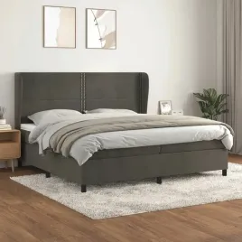 vidaxl-lozko-kontynentalne-z-materacem-ciemnoszary-aksamit-200x200cm