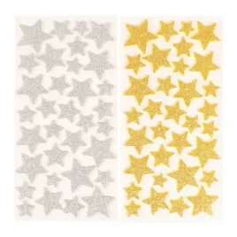 diy-brokatowe-naklejki-pianka-eva-gwiazdki-zlote-i-srebrne-132-szt