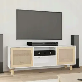 vidaxl-stolik-pod-tv-bialy-105x30x40-cm-drewno-sosnowe-i-rattan