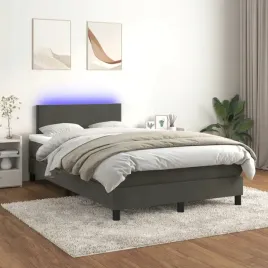 vidaxl-lozko-kontynentalne-z-materacem-i-led-szary-aksamit-120x200cm