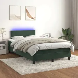 vidaxl-lozko-kontynentalne-z-materacem-i-led-zielony-aksamit-120x200cm