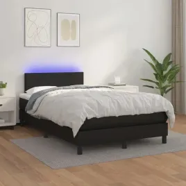 vidaxl-lozko-kontynentalne-z-materacem-i-led-czarna-ekoskora-120x200cm