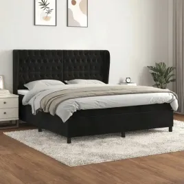 vidaxl-lozko-kontynentalne-z-materacem-czarne-160x200-cm-aksamit