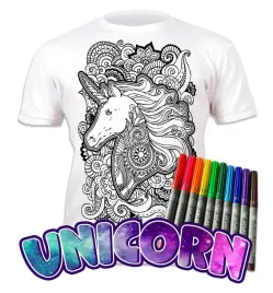koszulka-do-malowania-jednorozec-mandala-10-zmywalne-markery-7-8-lat