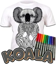 koszulka-do-malowania-mis-koala-mandala-10-zmywalne-markery-7-8-lat