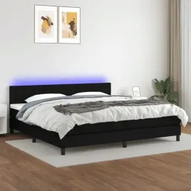 vidaxl-lozko-kontynentalne-z-materacem-czarne-200-x-200-cm-tkanina