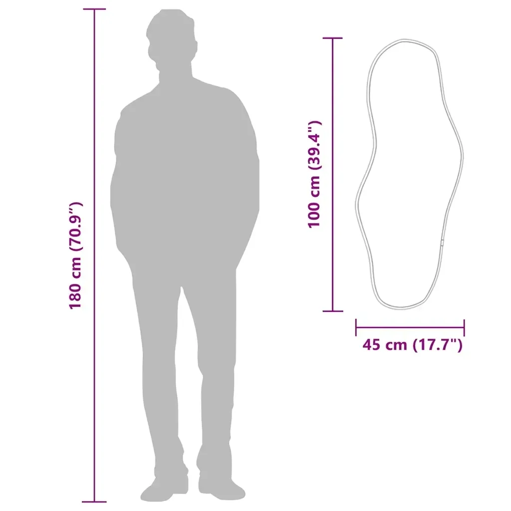 vidaxl-lustro-scienne-czarne-100x45-cm