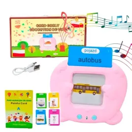 czytnik-kart-do-nauki-448-slowek-polski-i-angielski-3tryby-jezykow-rozowy