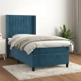 vidaxl-lozko-kontynentalne-z-materacem-niebieskie-aksamit-90x190-cm