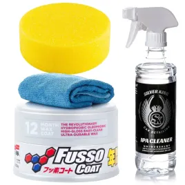 wosk-samochodowy-fusso-coat-light-ipa-aplikator-mikrofibra-zestaw-soft99