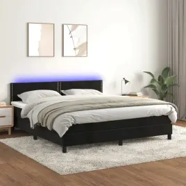 vidaxl-lozko-kontynentalne-z-materacem-i-led-czarny-aksamit-180x200cm
