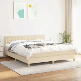 vidaxl-lozko-kontynentalne-z-materacem-kremowe-tkanina-180x200-cm