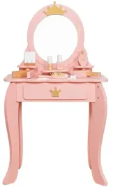 drewniana-toaletka-z-akcesoriami-dla-dziewczynki-lustro-taboret-princess