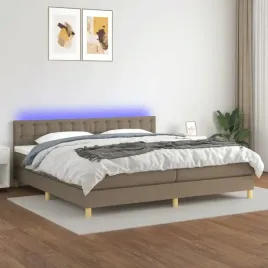 vidaxl-lozko-kontynentalne-z-materacem-taupe-200-x-200-cm-tkanina