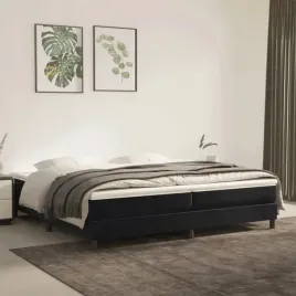 vidaxl-lozko-kontynentalne-z-materacem-czarne-aksamit-200x200-cm