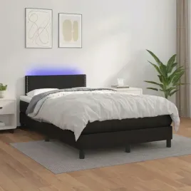 vidaxl-lozko-kontynentalne-z-materacem-i-led-czarna-ekoskora-120x200cm