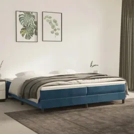 vidaxl-lozko-kontynentalne-z-materacem-niebieskie-aksamit-200x200cm