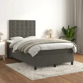 vidaxl-lozko-kontynentalne-z-materacem-ciemnoszare-120x200cm-aksamit