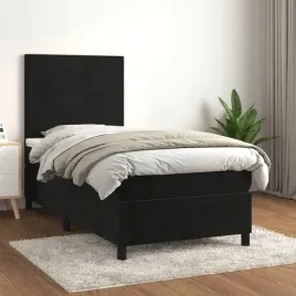 vidaxl-lozko-kontynentalne-z-materacem-czarne-aksamit-90x200-cm
